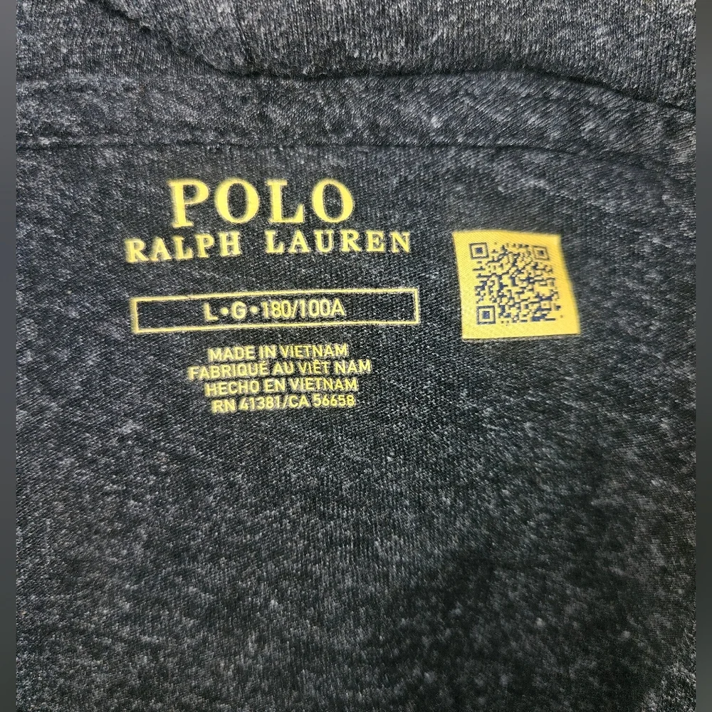 Polo Ralph Lauren Men's Gray  Long Sleeve Hooded T Shirt Size L